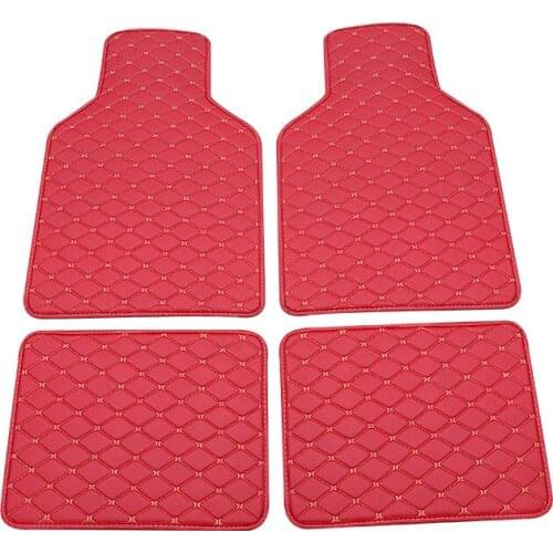 Leather Universal Car Floor Mats for Alfa Romeo Stelvio Giulia car styling Automotive accessories auto interior
