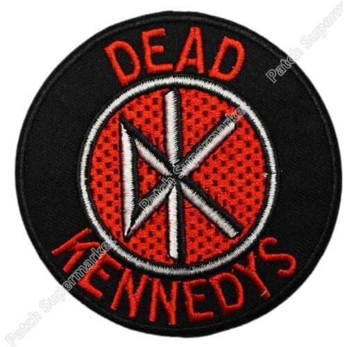 DK "Dead Kennedys" Circular Brick Logo Patch Hardcore Heavy Metal Iron On Patch MOTIF APPLIQUE Rock Punk Badge
