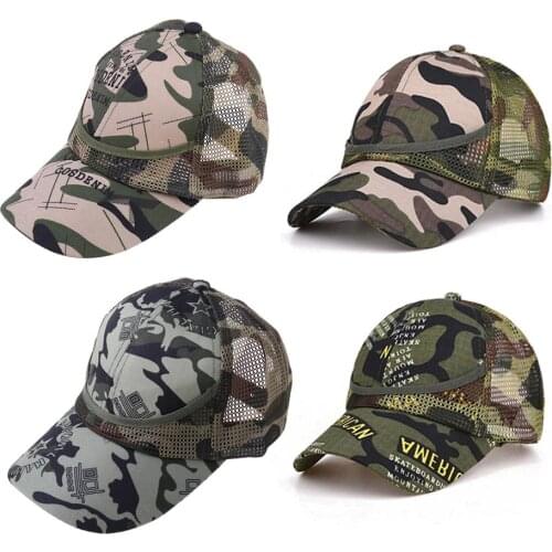 Summer Kids Mesh Hat Boys Girls Camouflage Baseball Hats Casual Hip Hop Hat Children Fashion Cotton Flat Hats for 3-12 Y