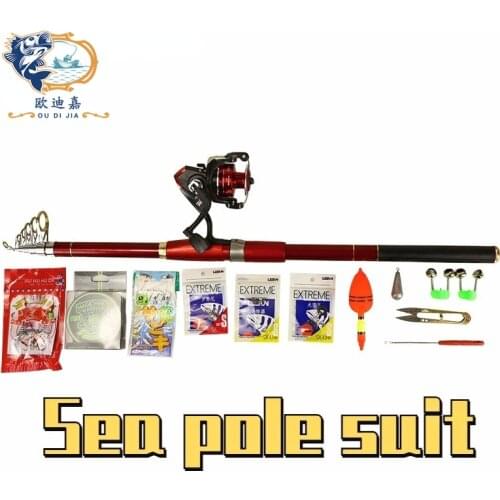 Hot Selling 2.1M-3.6M Fishing Rods and Reels Travel Telescopic Spinning Fishing Rod Set with Accessories Full Fishing Tackle Kit