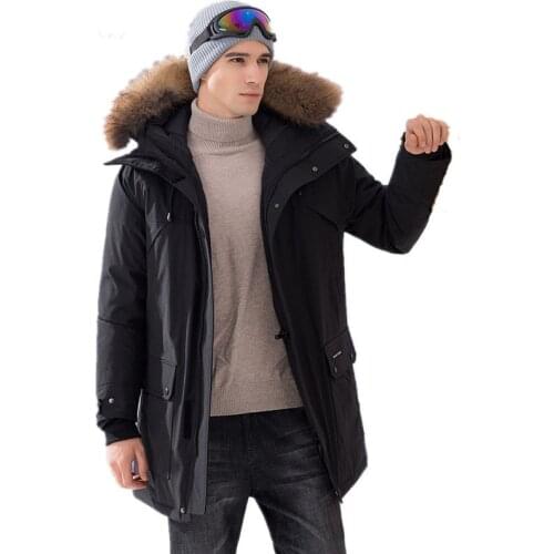 90% Duck Down Jacket Men Plus Size Coat 5lx 6xl Winter Jakcet Men Raccoon Fur Collar Parkas Canada Mens Clothing MY797