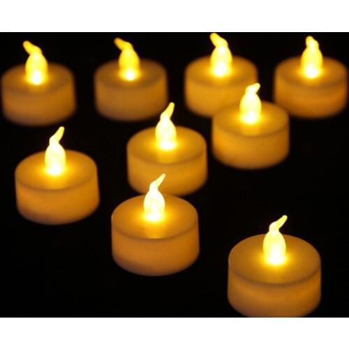 SET OF 24 BATTERY OPERATED PILLAR WEDDING DRIP REAL WAX LED CANDLE LIGHTS DECOR DINING CANDLES