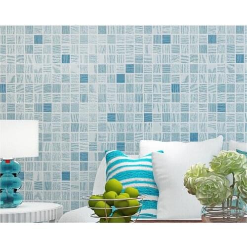 Beibehang papel de parede Modern minimalist 3D mosaic flocking non-woven wallpaper living room bedroom TV background wall