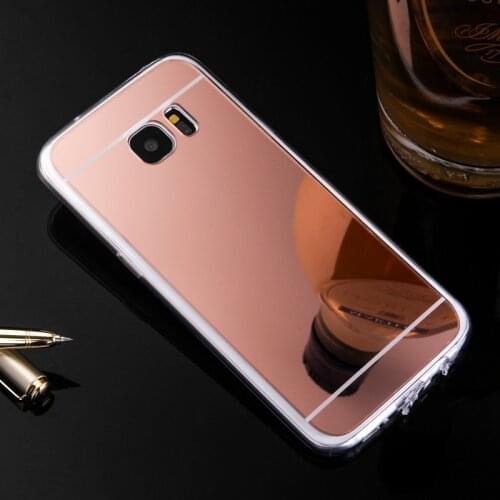 Luxury Cover for Samsung Galaxy S7 Edge S7 Case Mirror Aluminum TPU Back Phone Cover for Samsung Galaxy S7 Edge Accessories Etui