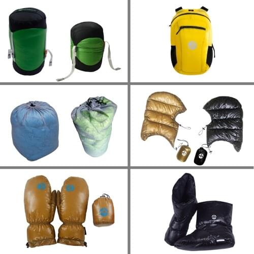AEGISMAX Sleeping Bag Accessory Compression Bag storage Bag Outdoor Backpack Thickened Warm Shoe Cover Down Cap Ski Down Gloves