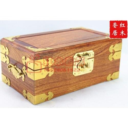 Special offer crafts rosewood antique wood jewelry necklace jewelry box double dressing wedding gifts jewelry