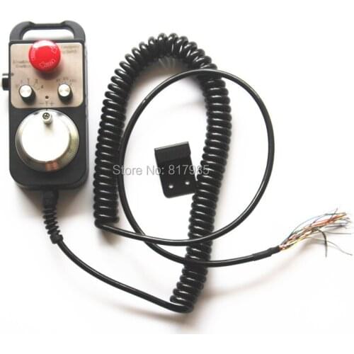 On sale 4 Axis Handwheel with Emergency Stop MPG Pendant manual pulse generator for Siemens, MITSUBISHI, FANUC etc