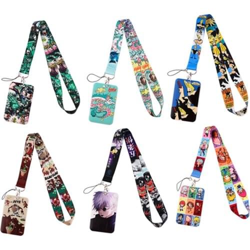 YA221 Anime Lanyard For Keys Mobile Phone Hang Rope Keycord USB ID Card Badge Holder Keychain DIY Lanyards Gift Cute