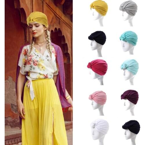 Twist knot ladies toe cap hat Chinese knot knotted Indian hat cotton cross knot hat