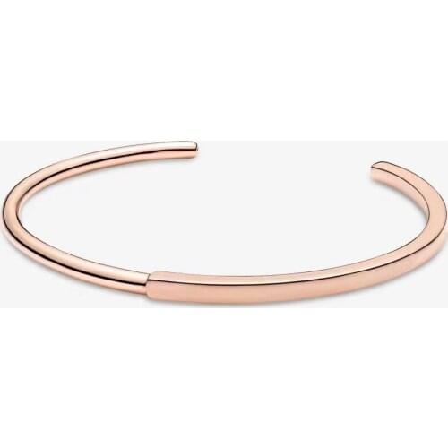 Original 925 Sterling Silver Signature I-D Bangle for Women Cuff Bangles & Bracelets Fashion Jewelry Gift 2021 New