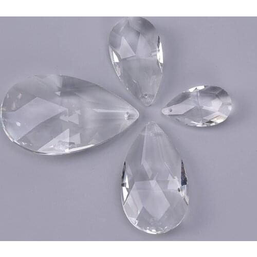1pcs Clear Glass Chandelier Crystals Lamp Multi Faceted Bead Hanging Drops Pendants