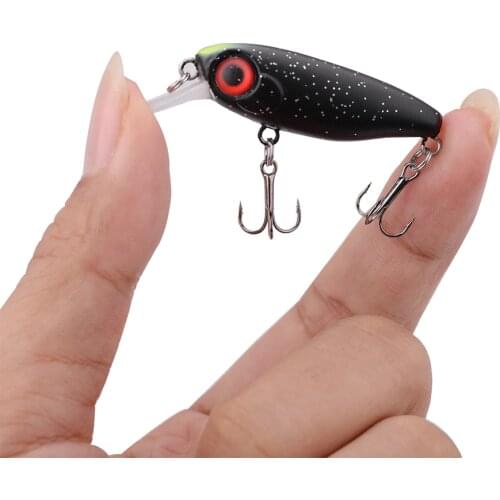 1PCS Wobbler Fishing Lure Mini Minnow Lure 38mm 2.7g Lure Bait 3D Eyes Artificial Plastic Hard Bait Bass