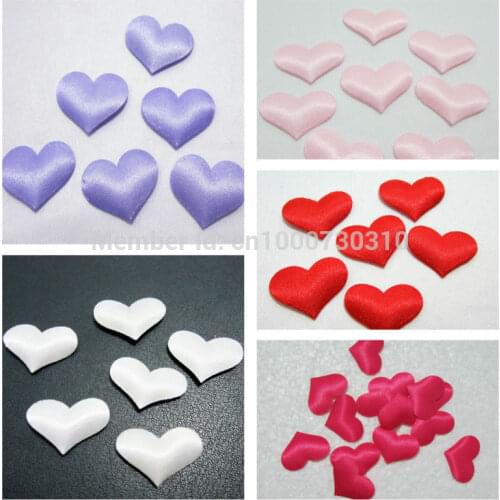 100pcs 20mm Padded Felt Heart Applique/Sewing/wedding decoration/Trim DIY A07