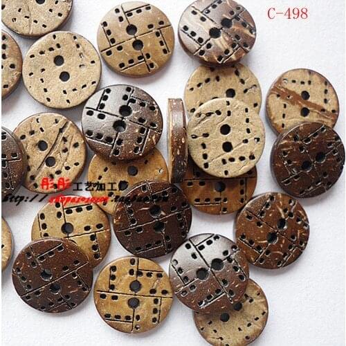100 pieces/lot Natural Coconut Buttons Grament Buttons Diy Beads - 13mm C498