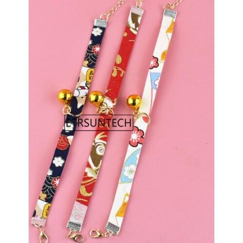 100PCS Pet Dog Tag Collar Dog Cat Pet Collars With Bells Cute Puppy Kitten Necktie Collar Accessories