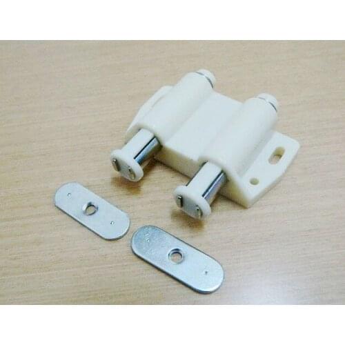 6Pcs Spring Touch Beads Glass Cabinet Door Off Magnetic Catch Stopper w Clamp