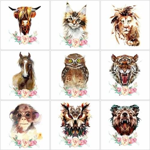 HUACAN Full Square/Round Diamond Painting Cartoon Owl Embroidery Mosaic Flowers Cross Stitch Decoration For Home