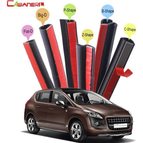 Cawanerl Full Car Rubber Sealing Seal Strip Kit Weatherstrip Edge Trim Noise Insulation For Peugeot 3008 4007 5008 2008 4008