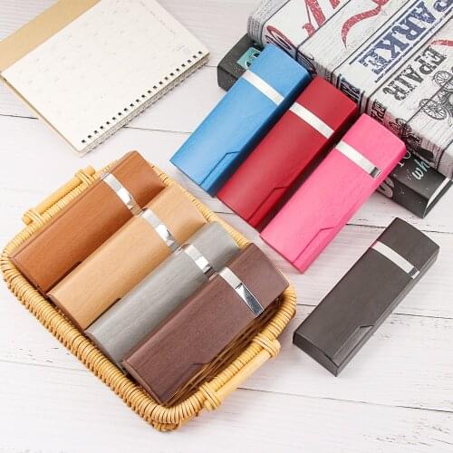 1Pc New Fashion Spectacle Case Wood Grain Protable Rectangle Glasses Box Unisex Eyewear Protector Eyeglasses Accessories