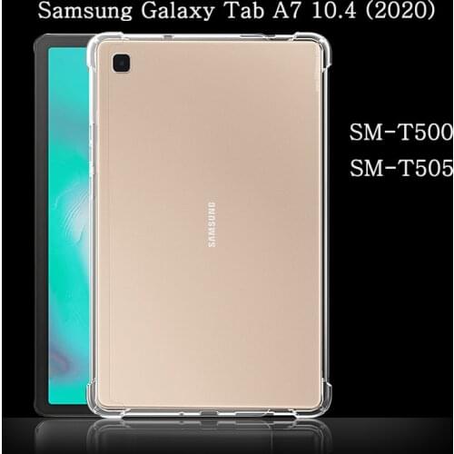 Funda Samsung Galaxy Tab A7 10.4 2020 SM-T500 / T505 Shockproof Soft Silicone Shell Transparent TPU Airbag Protective Coque Capa