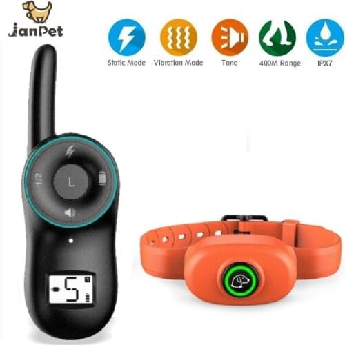 JanPet Remote Dog Training Collar up to 440 yards Static Shock Vibration Tone Waterproof Rechargeable Electric Dog Collar