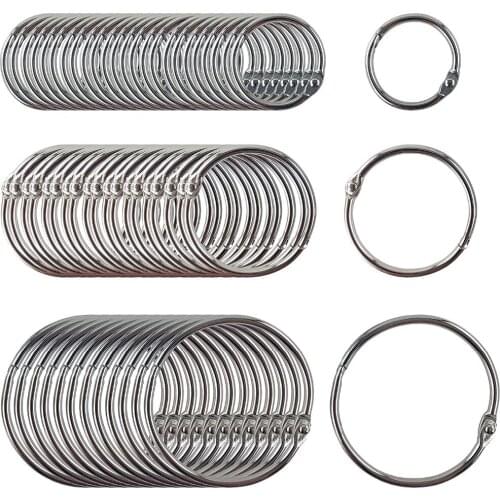Book Rings Assorted Sizes Small, Medium and Large Nickel Plated (250-Pack)