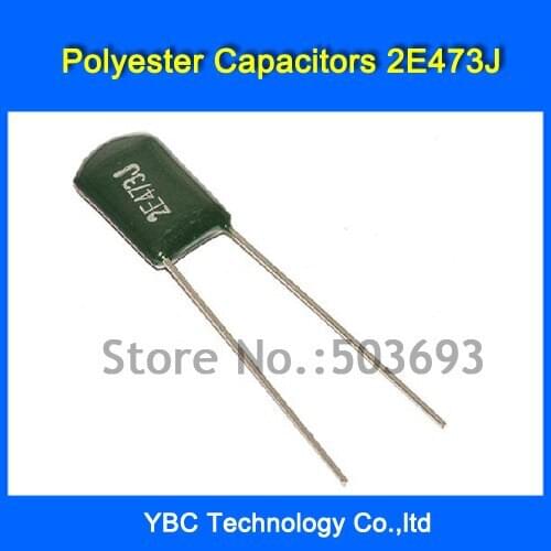 Free Shipping 500pcs/lot Polyester Film Capacitor 2E473J 250V 0.047UF 47NF