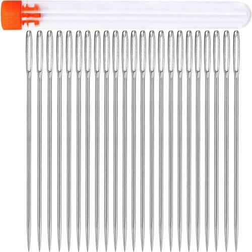 LMDZ 23 PCS Large Eye Sewing Needles Sewing Stitch Needle Yarn Knitting Needles Hand Stitching Needle Fabric Cross Stitch Needle