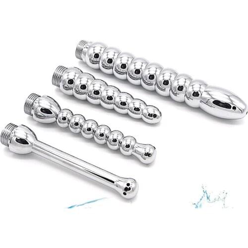 Metal Butt Plug Hollow Anal Plug Douche Enema Prostata Massager Peep Vaginal Anal Dilator Buttplug Sex Toys