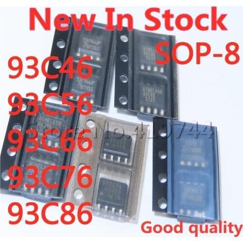 5-10PCS/LOT 93C46 93C56 93C66 93C76 93C86 SOP-8 Automobile instrument speed control memory chip In Stock
