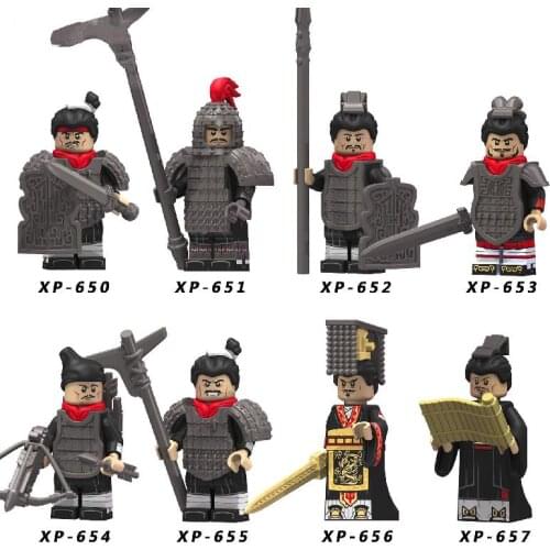 10Pcs Chinese Qing Dynasty Military Soldiers Warriors Minifigures