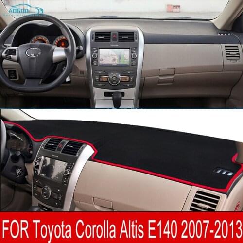 For Toyota Corolla Altis E140 2006-2013 Polyester Anti-Slip Mat Dashboard Cover Pad Sunshade Car Accessories 2008 2009 2010