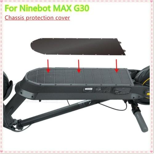 Aluminum Alloy Bottom Battery Cover For Ninebot Max G30 G30D Electric Scooter Protect Chassis Stainless Steel Accessories
