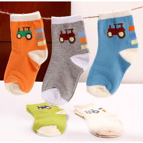 2018 Spring & Autumn new boys & girls long socks cartoon sports sock childrens socks 5pairs/lot