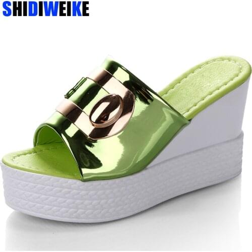 2021 Summer New style Arrived Sexy Platform Wedges Sandals Women Fashion High Heels Female Slippers m880