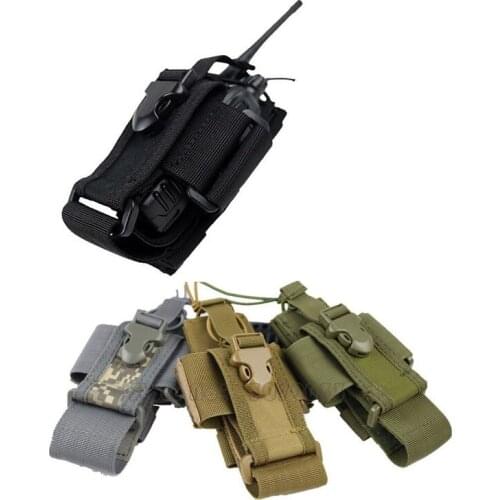 Outdoor Tactical Sport Molle Radio Walkie Talkie Holder Bag Pouch Military Nylon Waist Pack Bags
