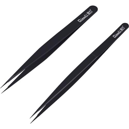 Qianli iNeeZY Handmade Polished Non-magnetic Stainless Tweezers High Hardness Vacuum Plating Process Jump line Tweezers