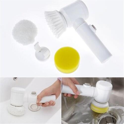 5in1 Handheld Electric Cleaning Brush for Bathroom Toile and Tub Brush Rags Kitchen Washing Brush Home Cleaning Tools Dropship