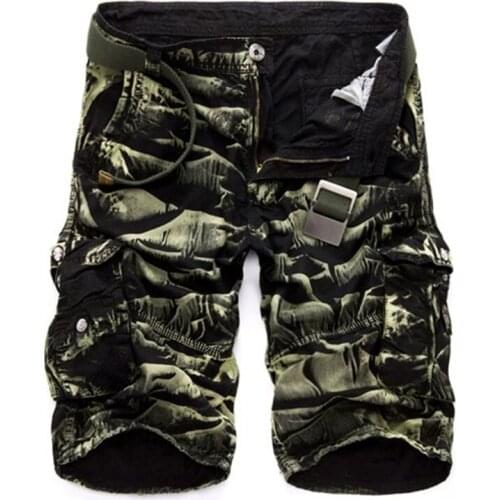Mens Military Cargo Shorts Nice Brand New Army Camouflage Shorts Men Cotton Loose Work Casual Short Pants No Belt