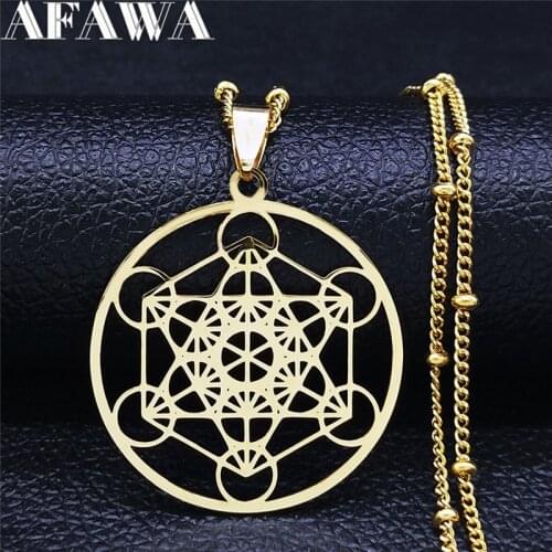 Tree of Flower Stainless Steel Yoga Hindu Buddhism Chain Necklace Women 7 Chakra Necklace Jewelry bijoux femme N4270S01