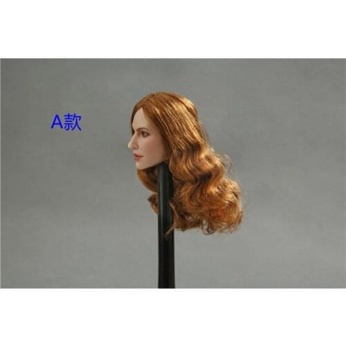 1/6 Scale GC013 A/B/C Styles European Beauty Womens Head Sculpt with Curly Hair for 12 Inches Figures Bodies
