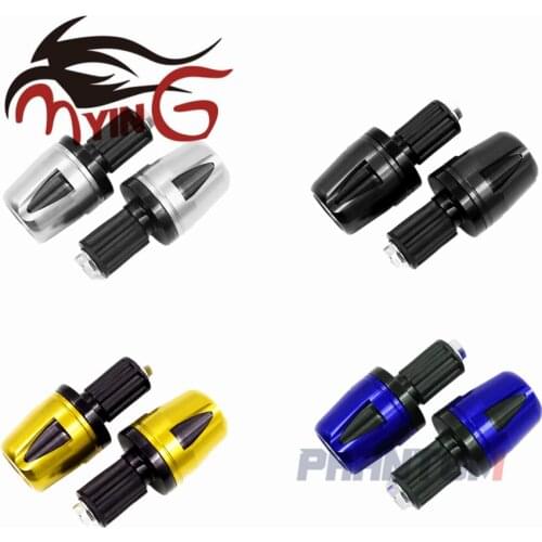 1 Pair MTB Bike Handlebar Grips Bar End Cap 22mm Plug motor bar counterweight grips end For Kawasaki ninja Yamaha Honda Suzuki