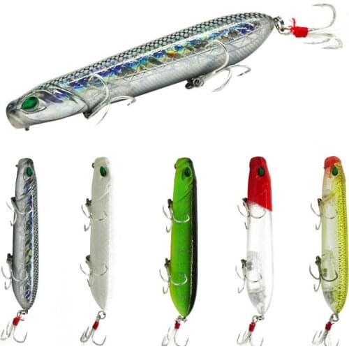 1PCS Bionic Popper Winter Ice Fishing Lure 10cm/17.5g Floating Minnow Jig Wobblers for Pesca Hard Bait Three Hook Fishing Tackle