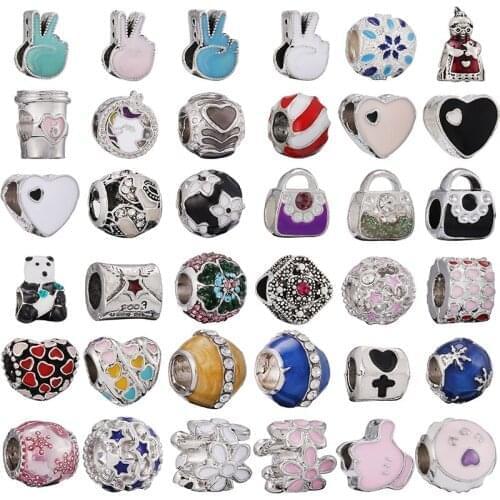 BRACE CODE 2Pcs/Lot Thumb Pendant Beads Accessories Suitable For Making Jewelry, Ladies Bracelets, Branded Bracelet Gifts