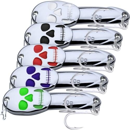 20g Skull Sequins Baits Spoon for Pike lure Vib Metal Fishing Lures Spinner vibration Hard Bait Ice Winter pesca jigging Tackle