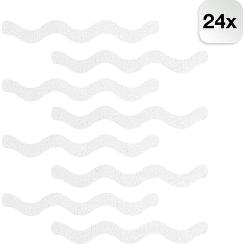 24 Pieces Anti-Slip Pads for Bathtub / Shower Transparent and Non-Slip Stickers Self-Adhesive Bathtub Stickers