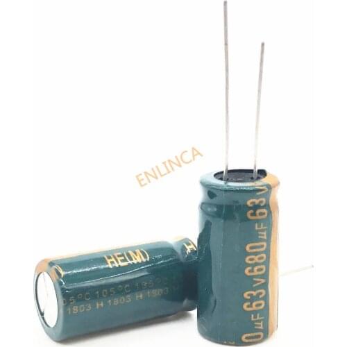 3pcs/lot 63V 680UF 13*25 high frequency low impedance aluminum electrolytic capacitor 680uf 63V 20