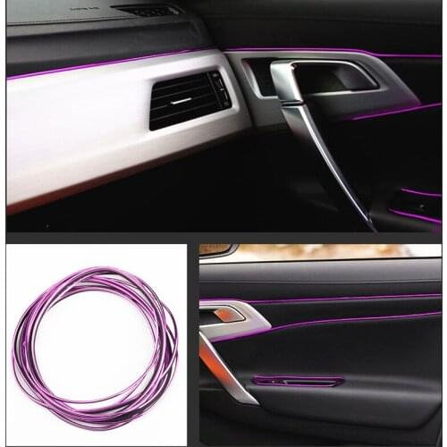 5 M Car Styling Universal DIY Interior Molding Trim Strips for Ford Focus Fusion Escort Kuga Ecosport Fiesta Falcon Mondeo EDGE