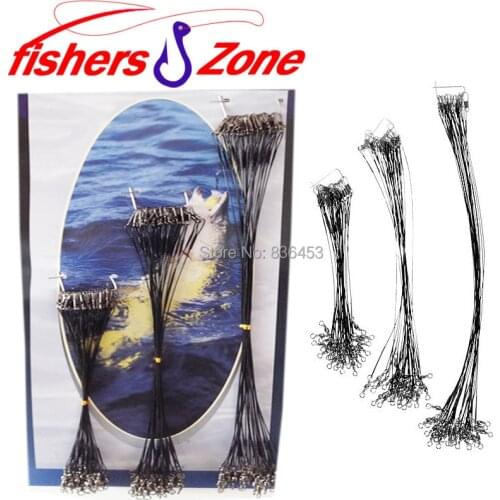 72pcs/lot Stainless Steel Fishing Wire Connector Sinking Line Fishing Lure Trace Steel Wire Spinner Fishing Ropes