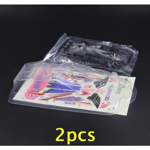 Free Shipping 2PCS Transparent Car Housing Car Shell Cover For Tamiya Mini 4WD Car AVANTE MK2 Pink